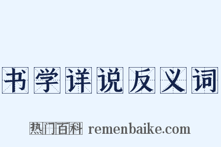 书学详说反义词是什么意思的图片